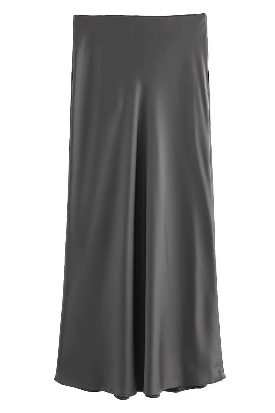 Albin Γκρι Σατέν Φούστα | Φούστες Skirts | Albin Gray Satin Skirt