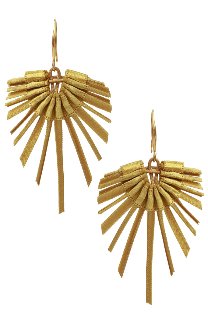 Kite Χρυσά Υφασμάτινα Σκουλαρίκια - Alexandra Tsoukala | Σκουλαρίκια Earrings Kite Gold Earrings