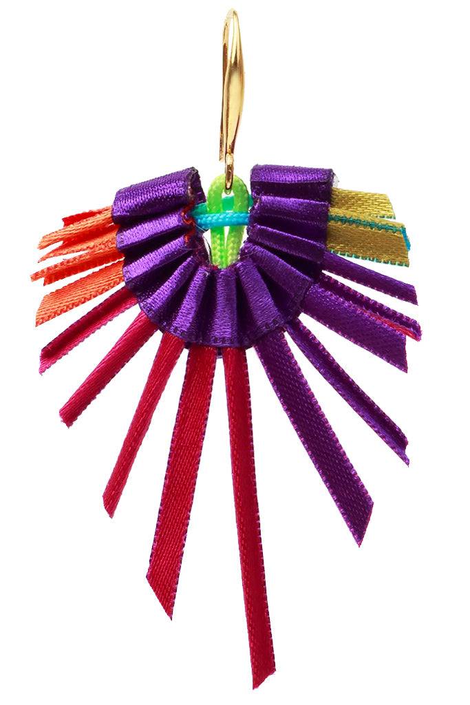 Kite Πολύχρωμα Υφασμάτινα Σκουλαρίκια EK-MU - Alexandra Tsoukala | Σκουλαρίκια Earrings Kite Multicolor Earrings