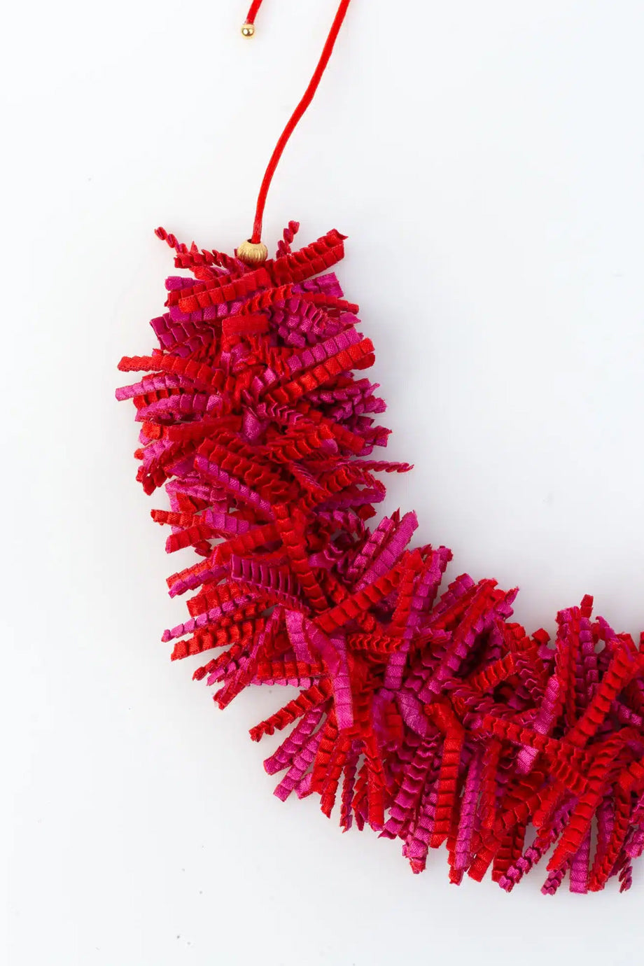 Twist It Κόκκινο Υφασμάτινο Κολιέ - Alexandra Tsoukala | Κοσμήματα - Κολιέ - Necklace | Twist It Red Satin Necklace