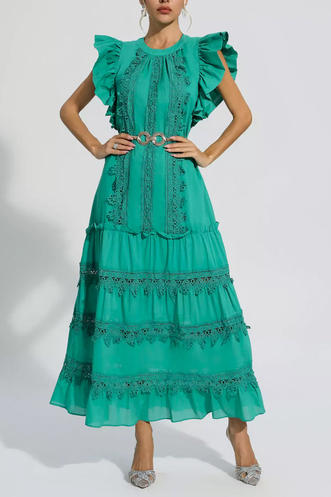 Evadne Μακρύ Φόρεμα με Βολάν | Φορέματα - Dresses | Evadne Long Ruffled Dress