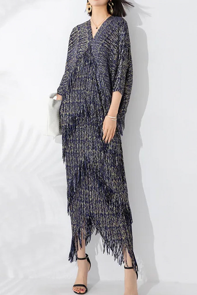 Garbo Μακρύ Φόρεμα με Φούντες | Φορέματα - Dresses | Garbo Tassel Tiered Long Dress