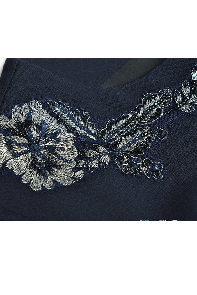 Aleksandra Μπλε Φόρεμα με Δαντέλα | Φορέματα - Dresses | Aleksandra Blue Evening Dress with Lace