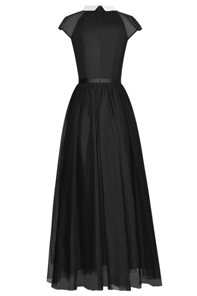 Lupita Black Tulle Evening Dress
