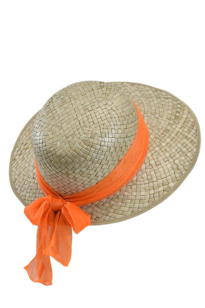 Rana Μπεζ Ψάθινο Καπέλο με Κορδέλα | Καπέλα Παραλίας - The Straw | Rana Beige Beach Hat with Ribbon