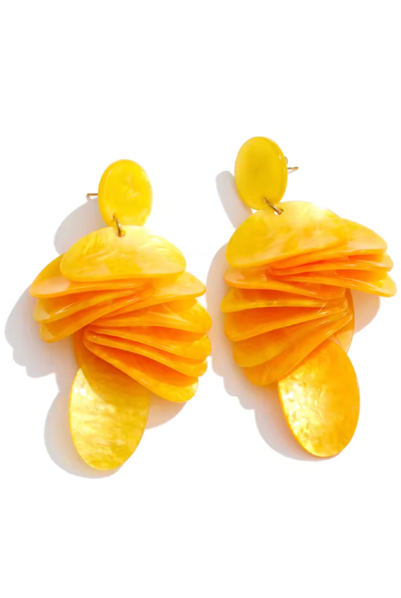 Marielle Μακρυά Shell-Effect Σκουλαρίκια  | Σκουλαρίκια - Earrings | Marielle Long Shell-Effect Earrings