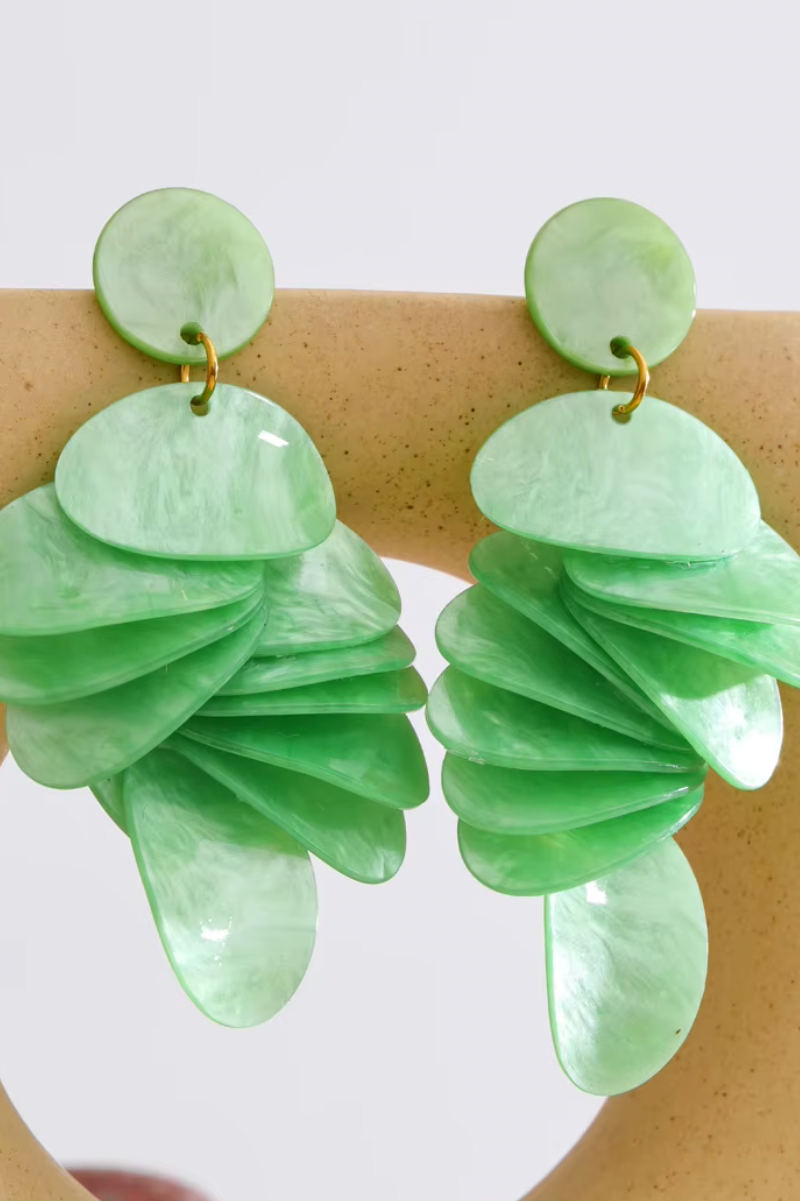 Marielle Μακρυά Shell-Effect Σκουλαρίκια  | Σκουλαρίκια - Earrings | Marielle Long Shell-Effect Earrings