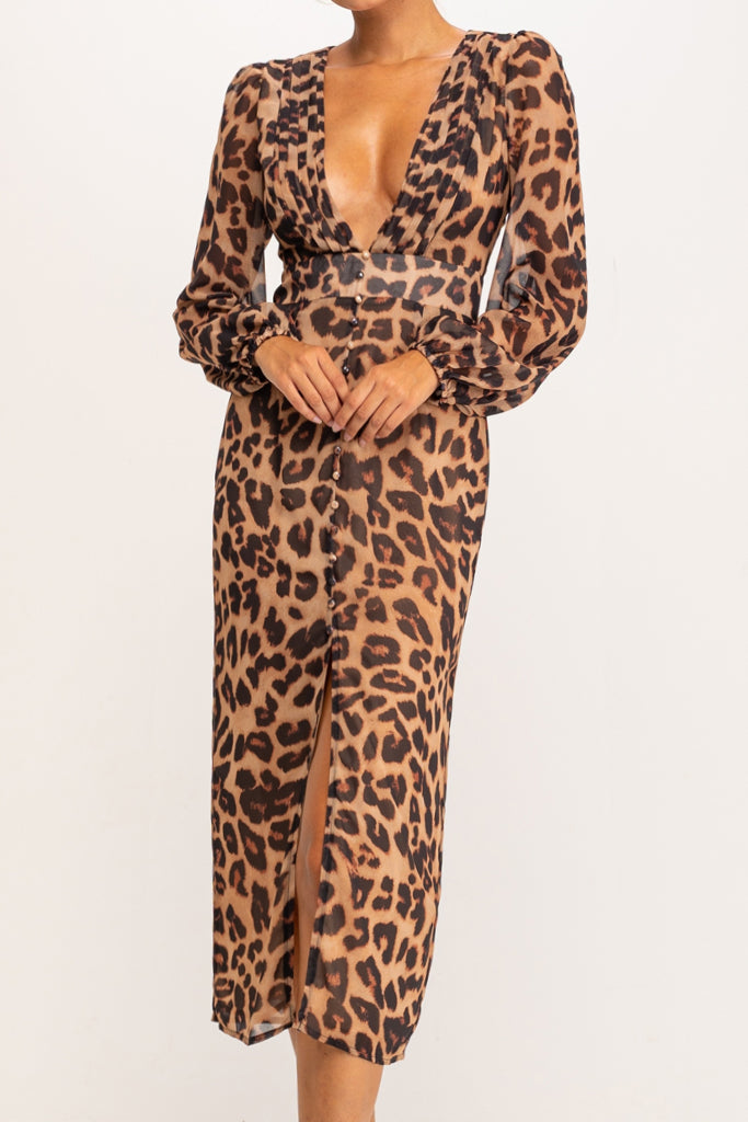 Cade Leopard Print Dress