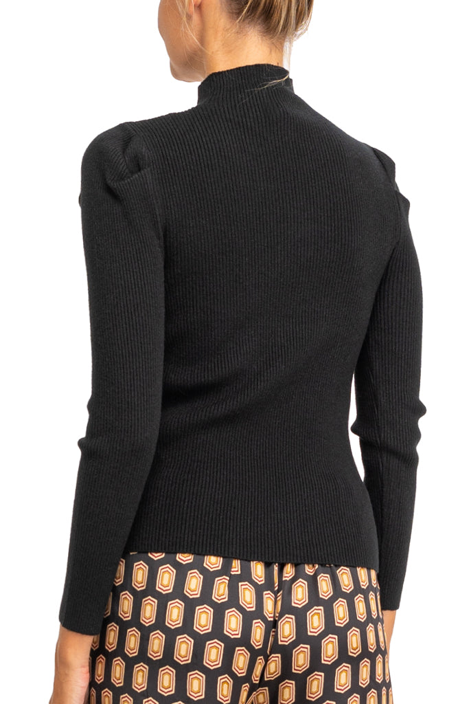 Gilaya Μαύρο Πλεκτό Τοπ | Γυναικεία Ρούχα - Τοπ - Μπλούζες | Gilaya Black Knit Top