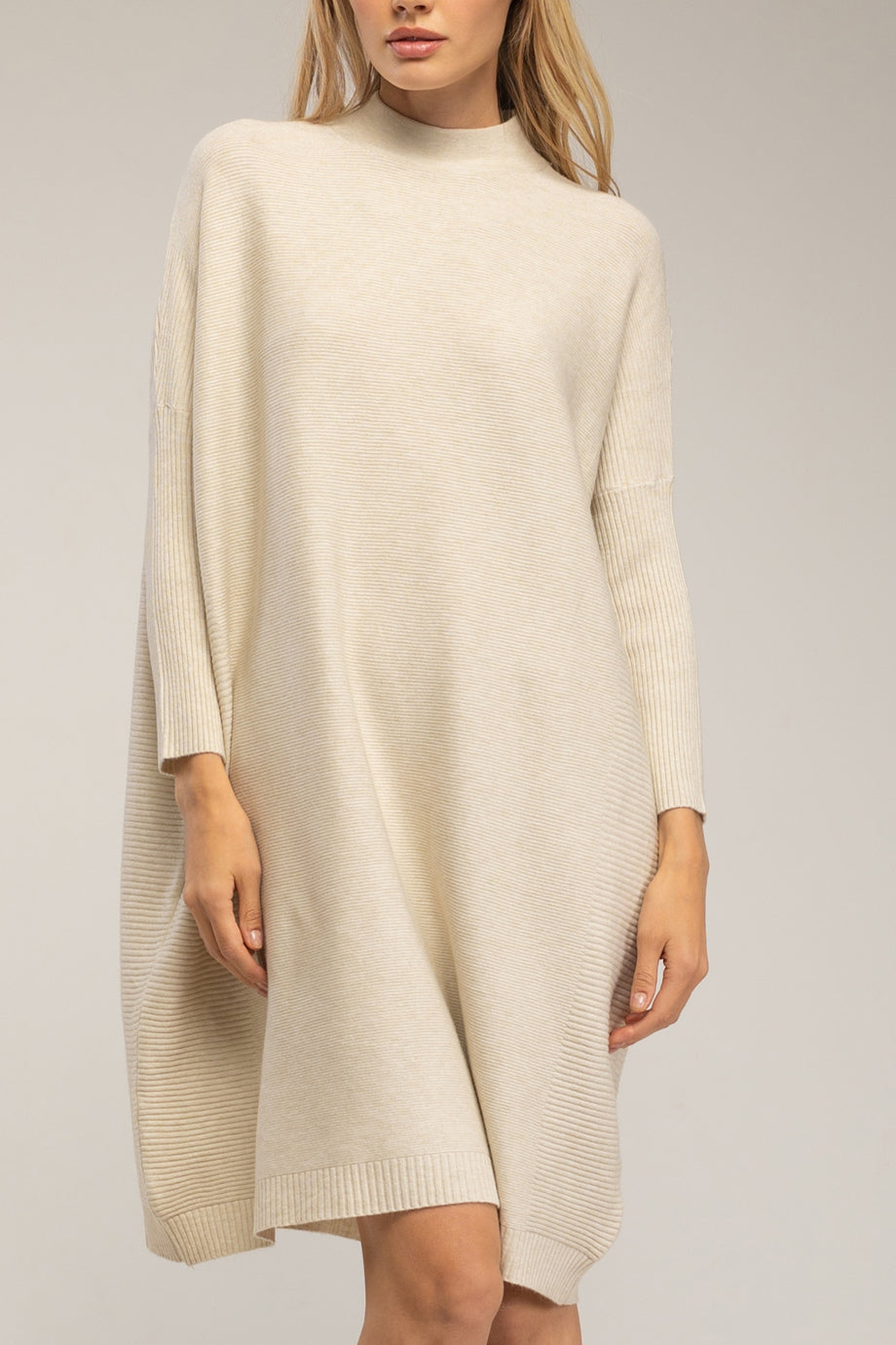 Solenne Πλεκτό Φόρεμα με Γιακά Perkins | Φορέματα - Πλεκτά Knitwear Dresses | Solenne Knit Dress with Perkins Collar