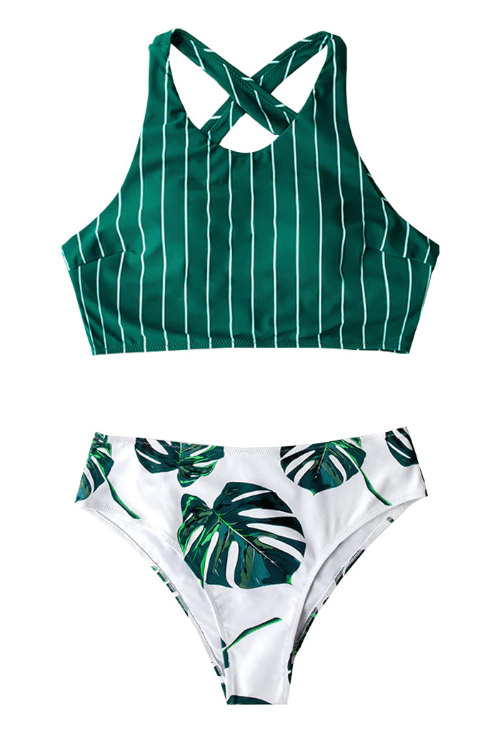 Summer Leaves Πολύχρωμο Μπικίνι Μαγιό | Γυναικεία Μαγιό - Beachwear - SWEET & SALTY