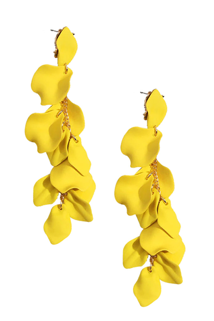 Leafy Κίτρινα Μακριά Σκουλαρίκια | Κοσμήματα - Σκουλαρίκια