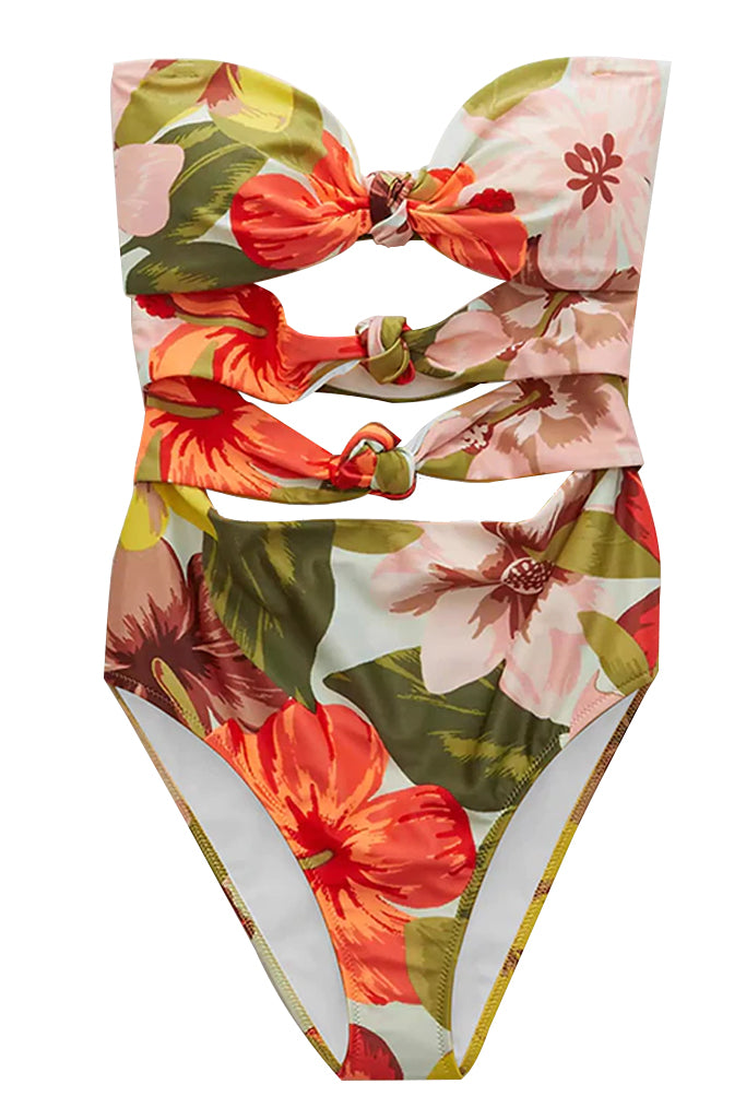 Iniga Colorful Printed One Piece Swimsuit
