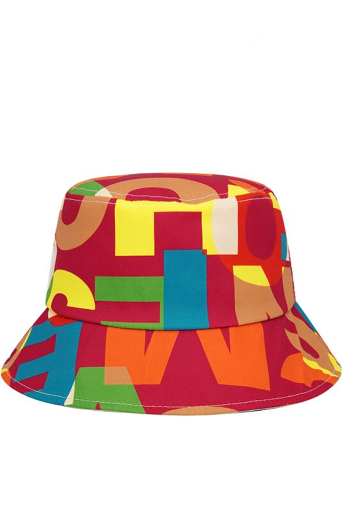 Lettere Πολύχρωμο Υφασμάτινο Καπέλο Τύπου Παναμά | Γυναικεία Καπέλα - Υφασμάτινα Καπέλα