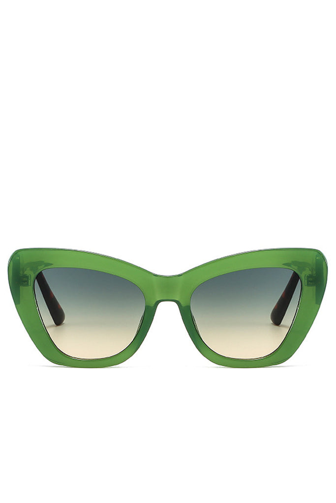 Mirella Πράσινα Oversized Cat Eye Fashion Γυαλιά Ηλίου | Γυναικεία Γυαλιά Ηλίου - Regardez Mirella Green Oversized Cat Eye Fashion Sunglasses