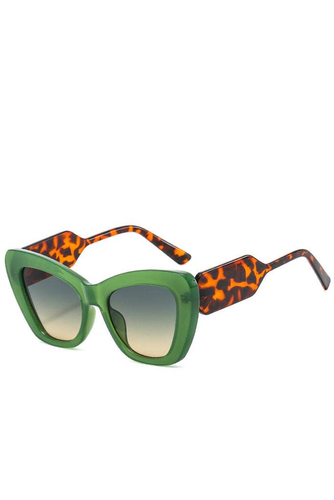 Mirella Πράσινα Oversized Cat Eye Fashion Γυαλιά Ηλίου | Γυναικεία Γυαλιά Ηλίου - Regardez Mirella Green Oversized Cat Eye Fashion Sunglasses