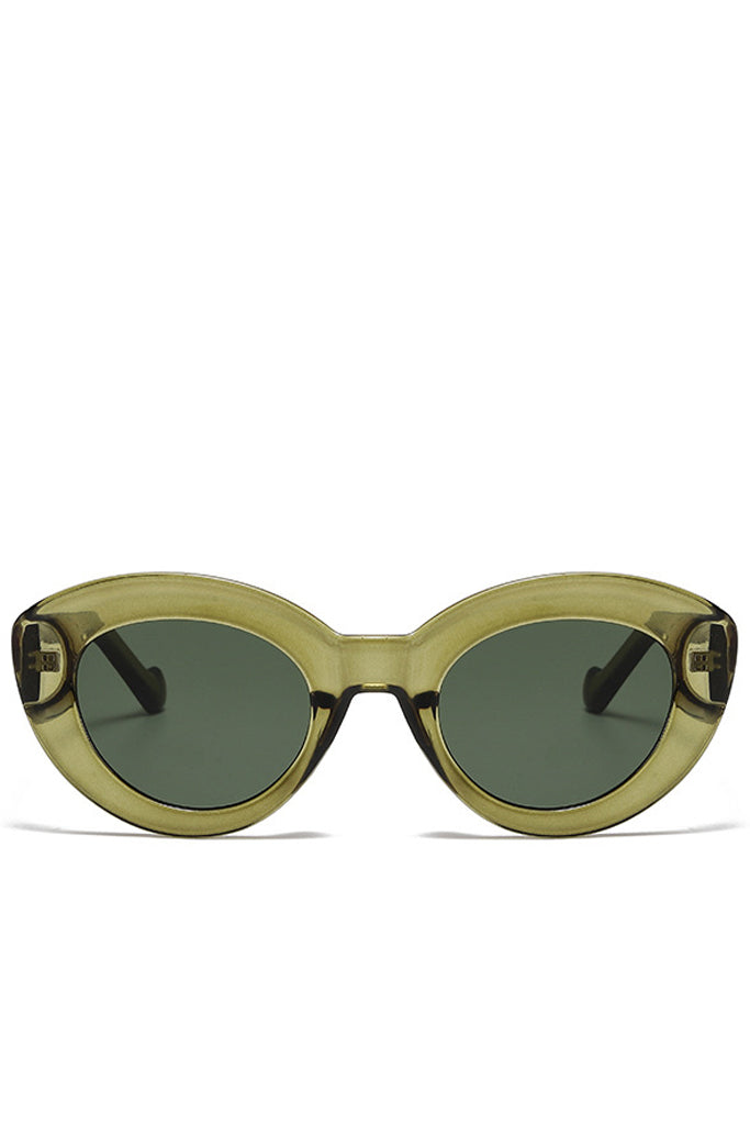 Peta Λαδί Ανοικτό Cat-Eye Fashion Γυαλιά Ηλίου | Γυναικεία Γυαλιά Ηλίου | Peta Olive Green Cat-Eye Oversized Fashion Sunglasses