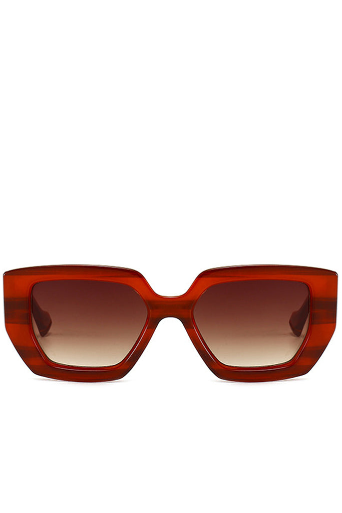 Amberta Κεχριμπαρί Tετράγωνα Fashion Γυαλιά Ηλίου | Γυναικεία Γυαλιά Ηλίου - Regardez Amberta  Amber Oversized Square Fashion Sunglasses