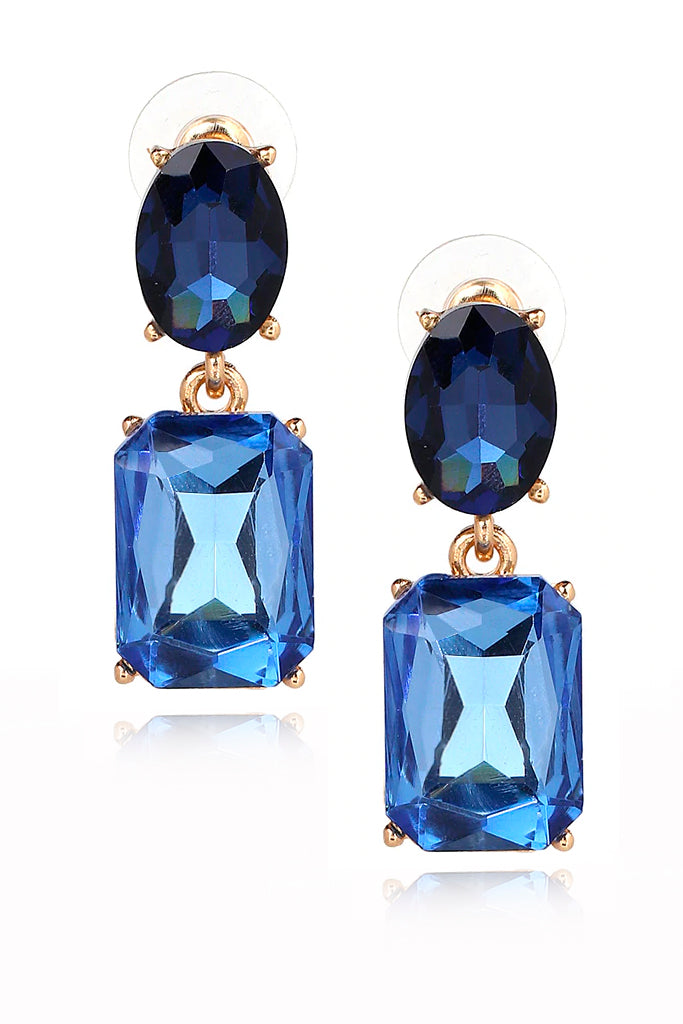 Cepta Blue Crystal Earrings