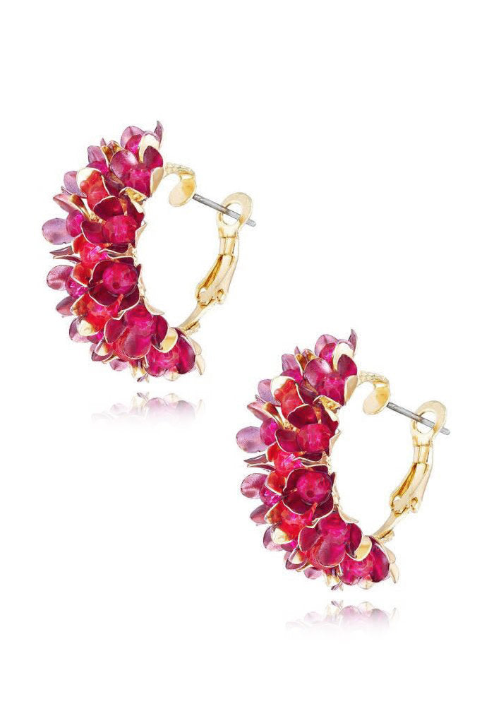 Anais Σκουλαρίκια Κρίκοι με Λουλούδια | Κοσμήματα - Σκουλαρίκια