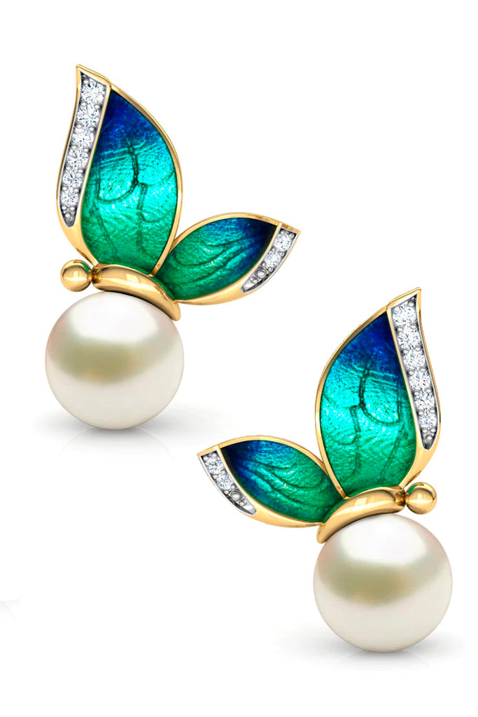 Biatly Σκουλαρίκια με Πέρλες και Πεταλούδες | Κοσμήματα - Σκουλαρίκια