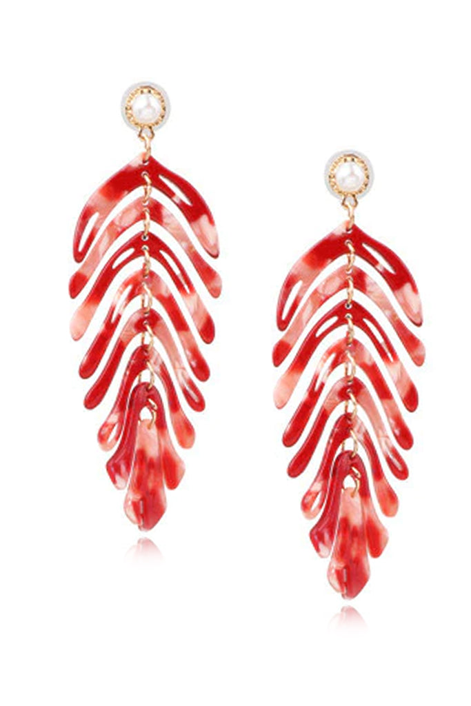 Nimah Κόκκινα Σκουλαρίκια με Ταρταρούγα | Κοσμήματα