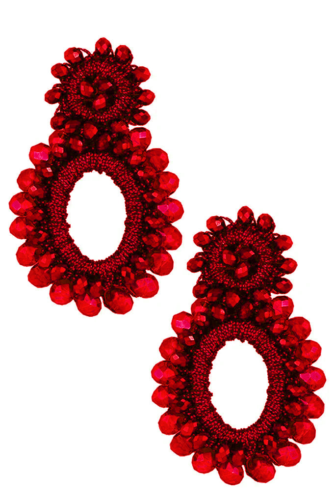 Lycia Κόκκινα Σκουλαρίκια με Χάντρες - Vanity Her | Κοσμήματα - Σκουλαρίκια | Lycia Red Earrings