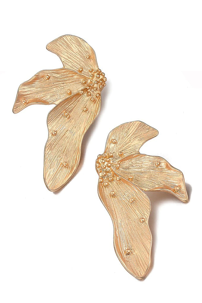 Lillibel Χρυσά Σκουλαρίκια με Λουλούδια | Κοσμήματα - Σκουλαρίκια