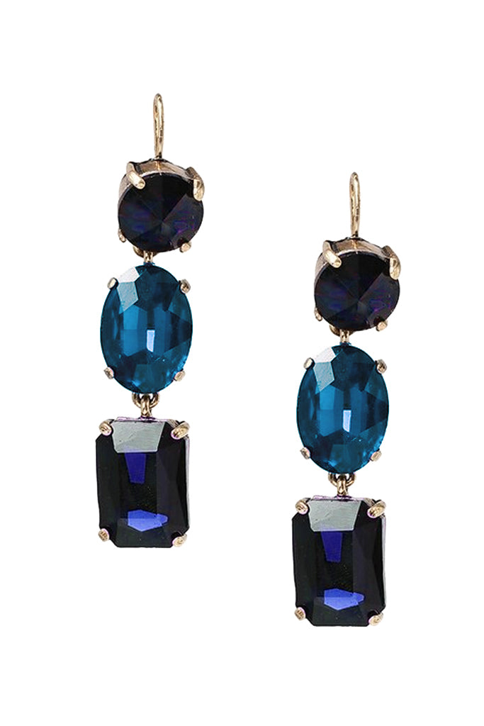 Gracen Blue Crystal Earrings