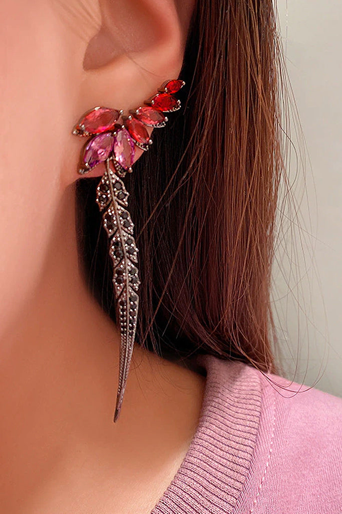 Baluga Μακριά Σκουλαρίκια με Κρύσταλλα | Κοσμήματα - Σκουλαρίκια με Κρύσταλλα - Baluga Long Crystal Pierced Earrings