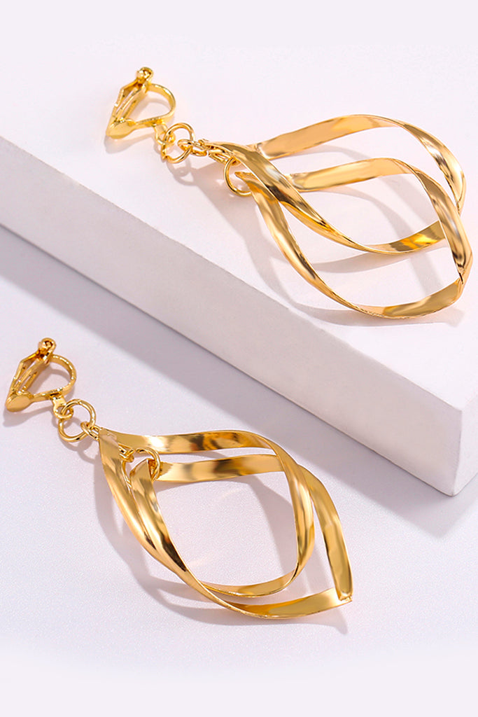 Sarza Gold Clip Earrings