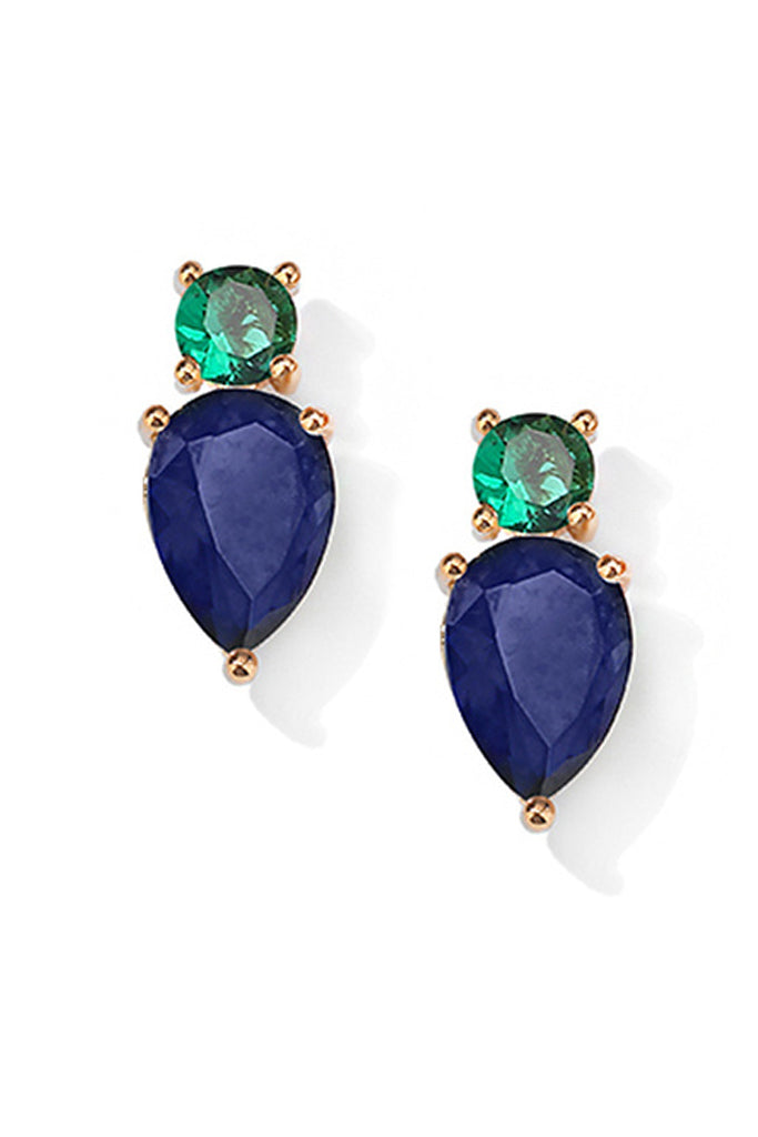 Saterna Πολύχρωμα Σκουλαρίκια με Κρύσταλλα | Κοσμήματα - Σκουλαρίκια | Saterna Multicolor Crystal Pierced Earrings