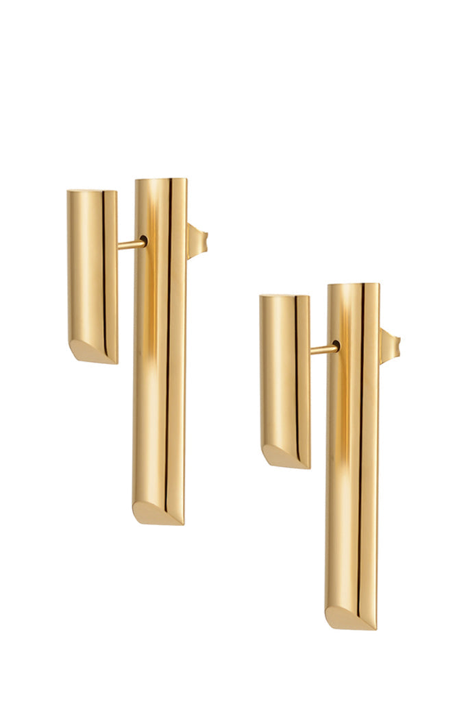 Verty Χρυσά Ασύμμετρα Σκουλαρίκια | Κοσμήματα - Σκουλαρίκια | Verty Gold Asymmetrical Earrings