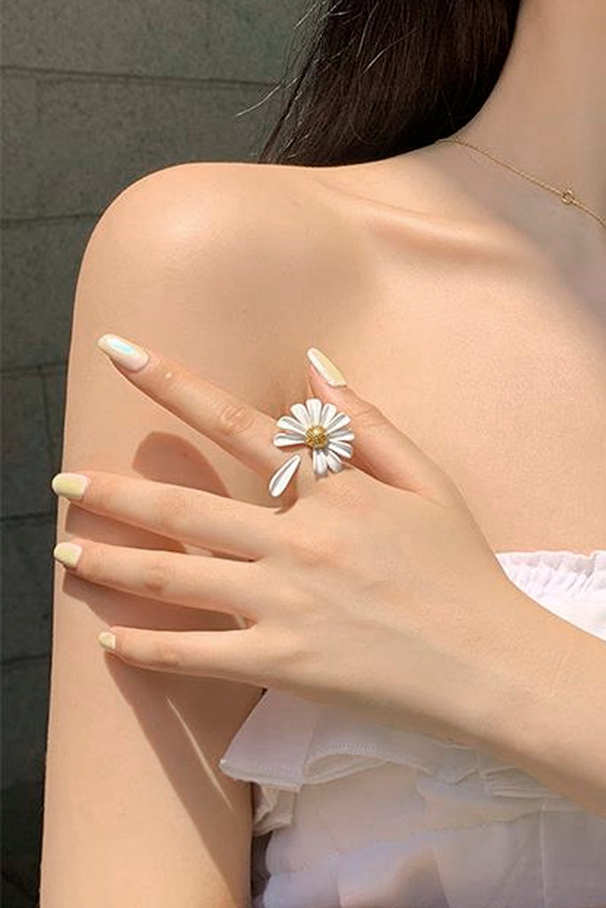 Bloom Λευκό Δαχτυλίδι με Μαργαρίτα  | Κοσμήματα - Δαχτυλίδια