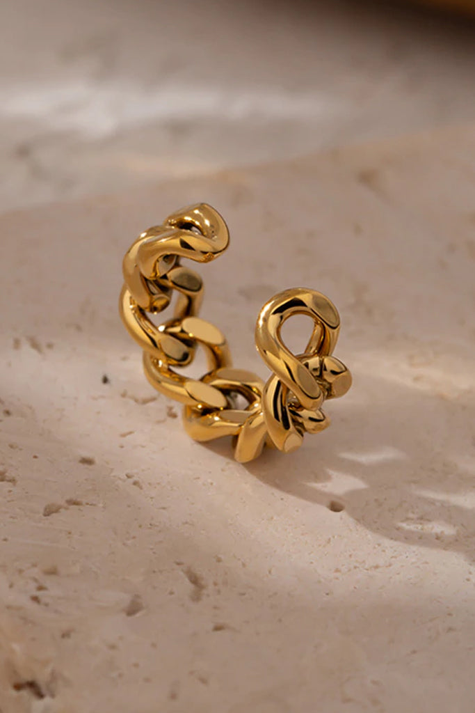 Octave Χρυσό Δαχτυλίδι με Πλέξη Αλυσίδας | Κοσμήματα - Δαχτυλίδια