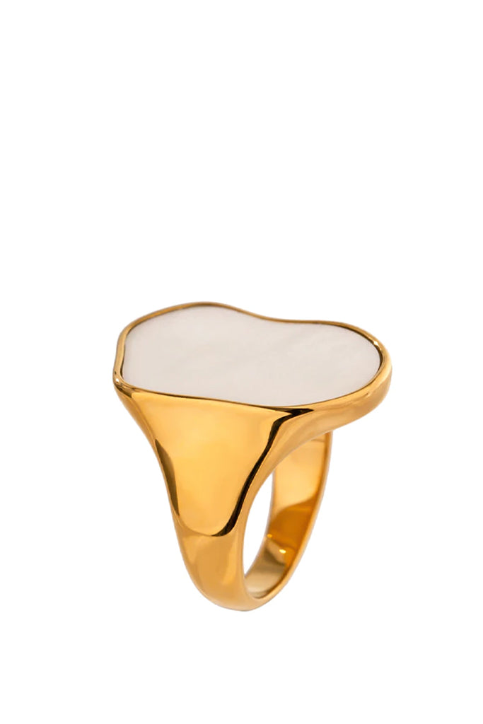 Selma Gold Ring with Ivory