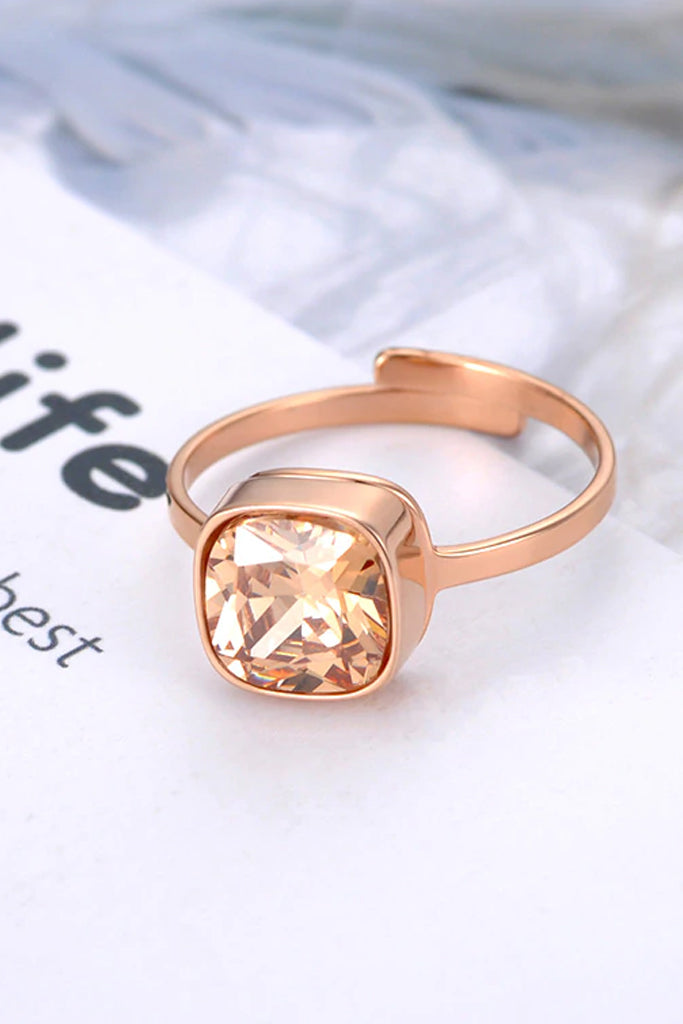 Lotte Crystal Ring in Rose Gold