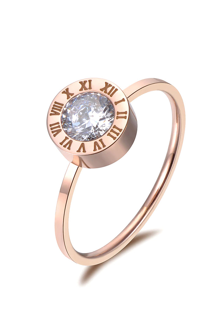 Keane Δαχτυλίδι με Κρύσταλλο σε Ροζ Χρυσό | Κοσμήματα - Δαχτυλίδια