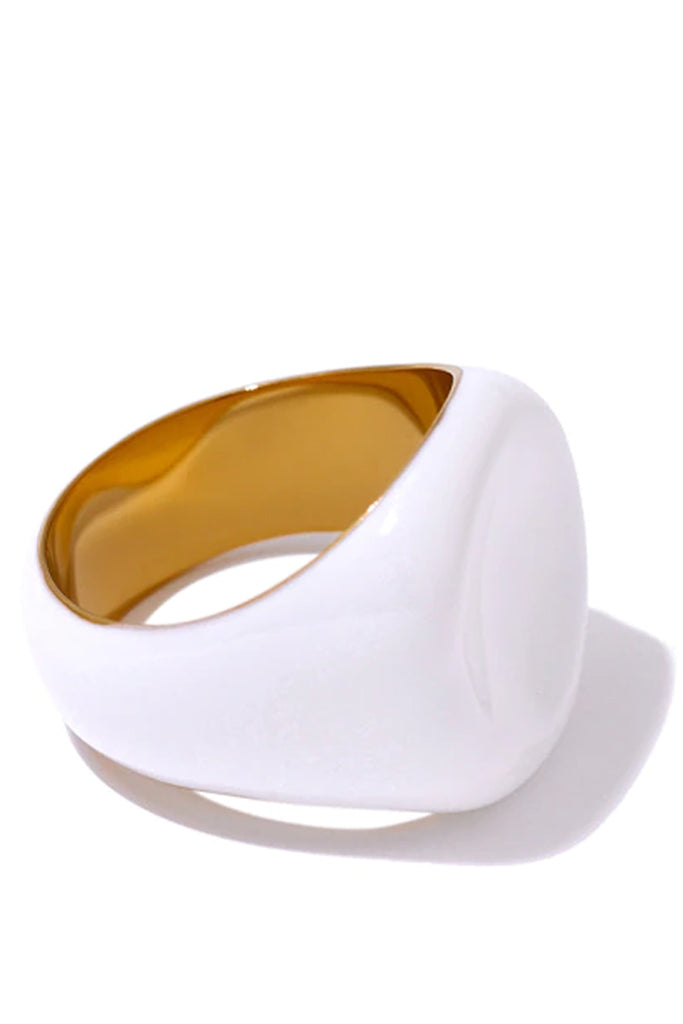 Luivida Λευκό Δαχτυλίδι με Σμάλτο | Κοσμήματα - Δαχτυλίδια