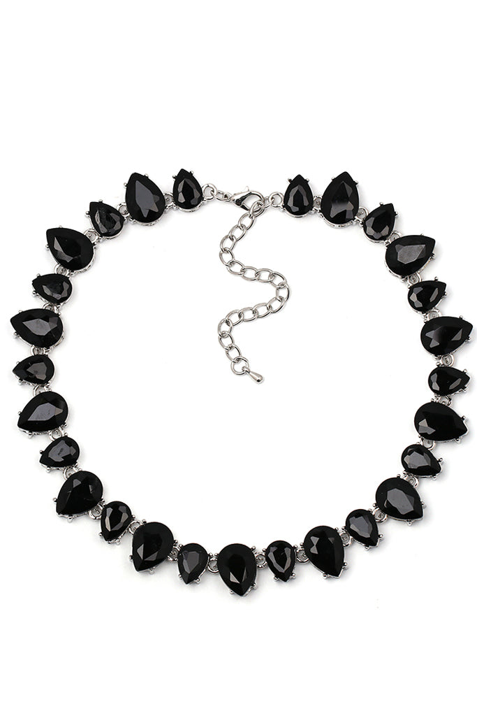 Alinia Κολιέ με Μαύρα Κρύσταλλα | Κοσμήματα - Κολιέ με Κρύσταλλα | Alinia Black Crystal Necklace