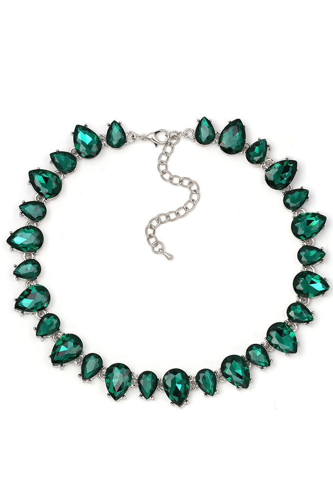 Alinia Κολιέ με Πράσινα Κρύσταλλα | Κοσμήματα - Κολιέ με Κρύσταλλα | Alinia Green Crystal Necklace
