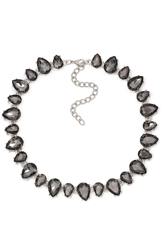 Alinia Κολιέ με Γκρι Κρύσταλλα | Κοσμήματα - Κολιέ με Κρύσταλλα | Alinia Grey Crystal Necklace