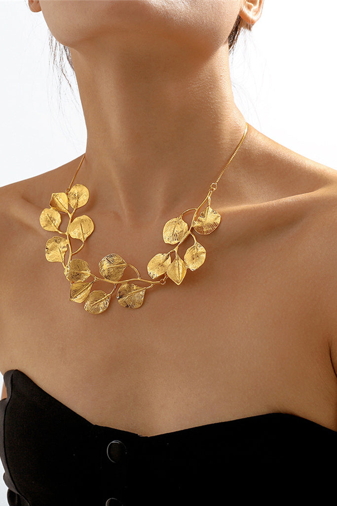 Baylee Χρυσό Κολιέ με Φύλλα | Κοσμήματα - Κολιέ | Baylee Gold Necklace with Leaves