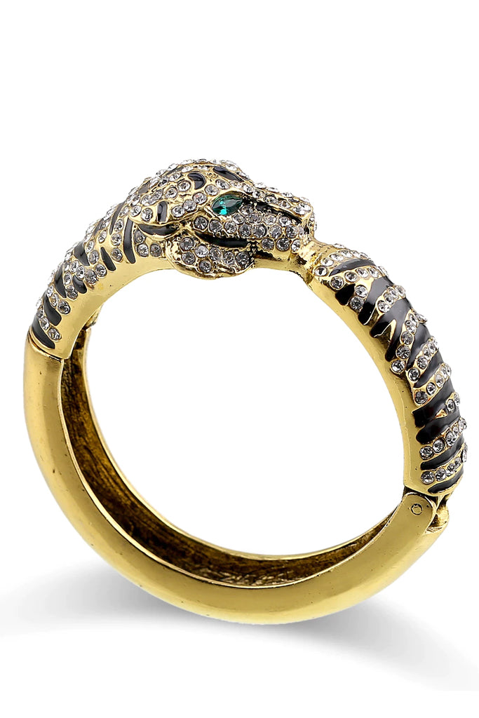 Jaguar Βραχιόλι Χειροπέδα με Κρύσταλλα - Kenneth Jay Lane | Κοσμήματα Jaguar Crystal Cuff Bracelet