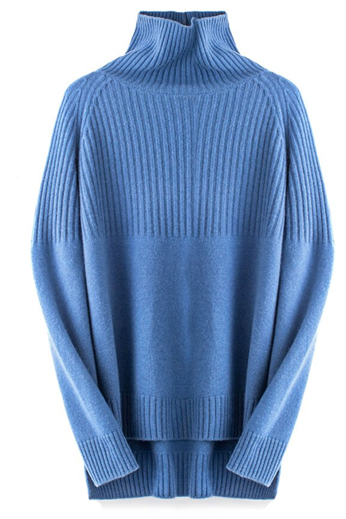 Sybil Blue Turtleneck Sweater