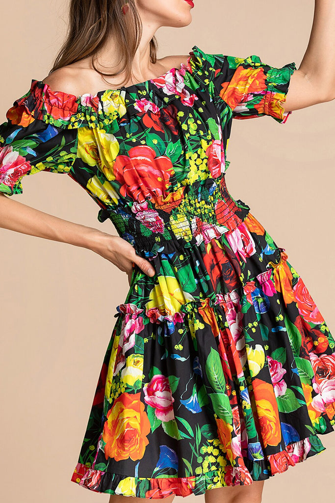 Julita Πολύχρωμο Φλοράλ Φόρεμα | Γυναικεία Ρούχα - Φορέματα 