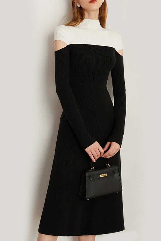 Abisha Μαύρο Πλεκτό Φόρεμα | Γυναικεία Ρούχα - Φορέματα - Πλεκτά