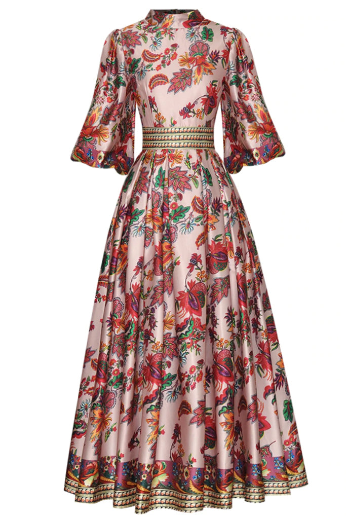 Rodarte Ροζ Εμπριμέ Φόρεμα | Γυναικεία Ρούχα - Φορέματα - Βραδινά Rodarte Pink Printed Dress