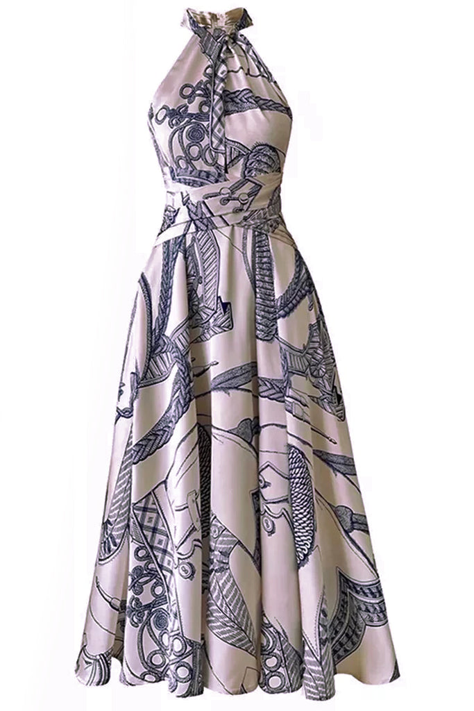 Hilda Printed Sleeveless Dress