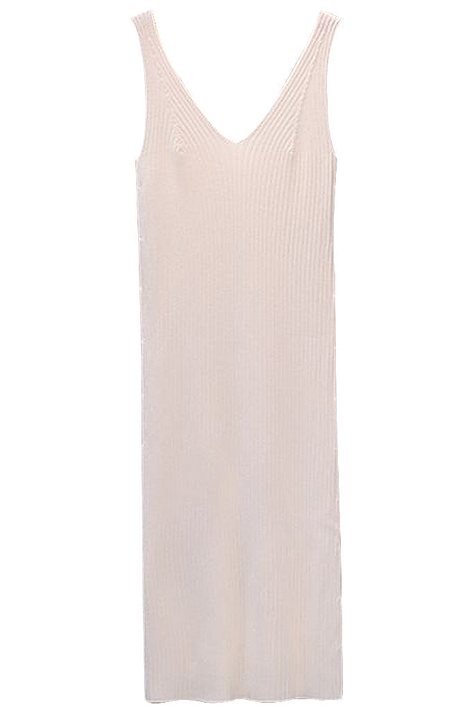 Kea White Strappy Knitted Dress